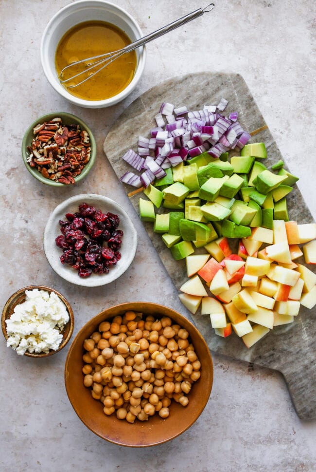 fall chickpea salad ingredients